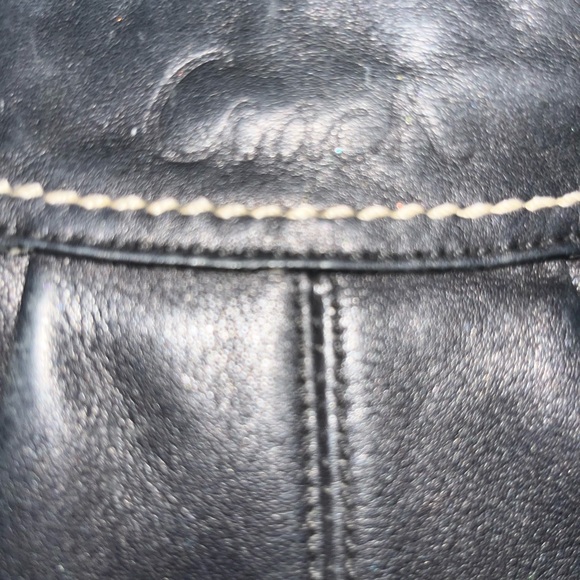 Coach Ashley Pleated Black Shoulder Bag (Large)- F13764 - Picture 2 of 6